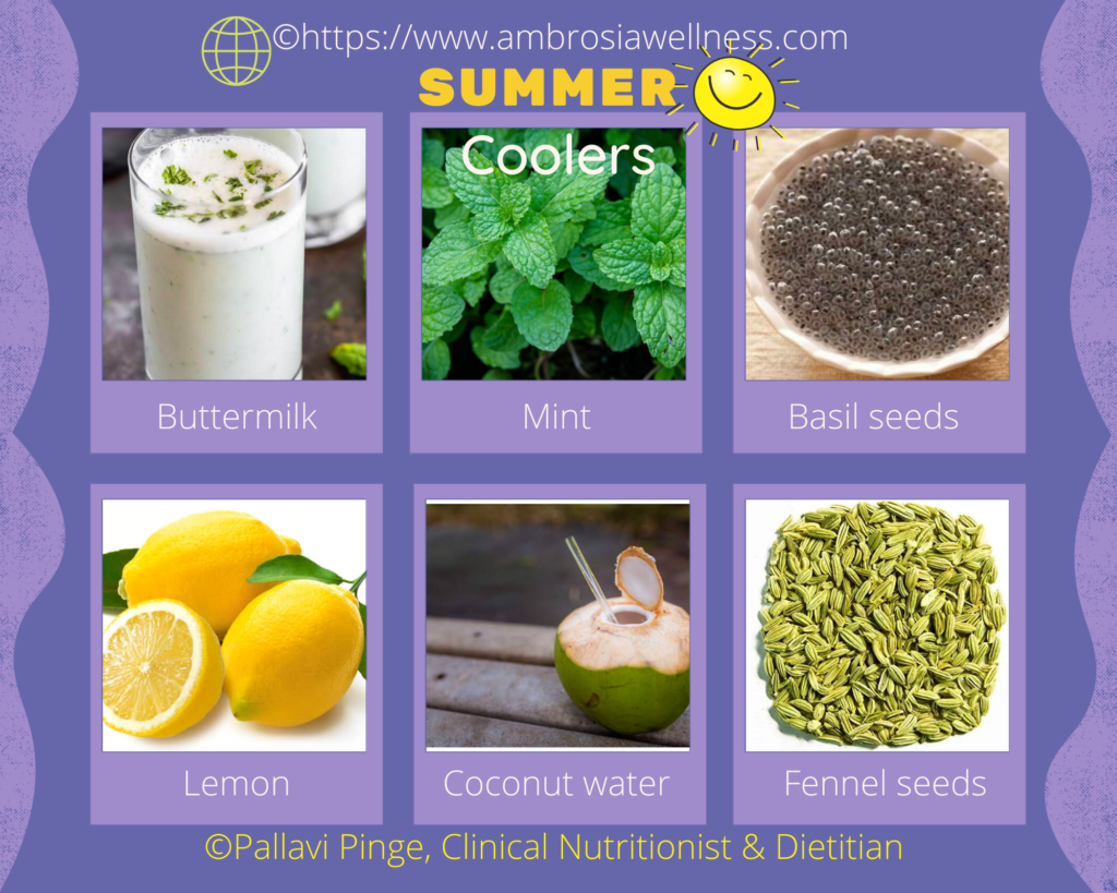 summer coolers, healthy cooking choices, Top 6 cooling foods